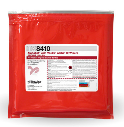 Wiper,AlphaSat® with Vectra® Alpha® 10,Polyester ,100% Isopropyl AlcoholTexwipe